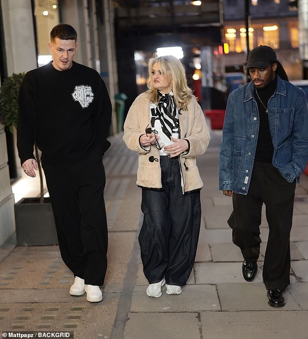 After recovering from her hospital stint, Danniella headed out for the night in a beige fur coat on Wednesday