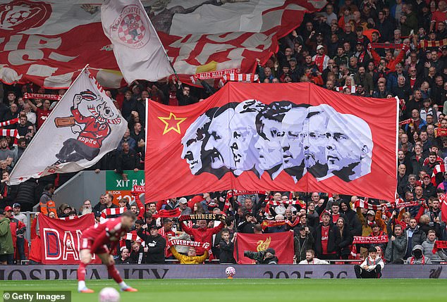 Arne Slot's picture was quickly added to the Kop banner depicting the great Anfield bosses after last season’s debut triumph - but that title win feels like a long time ago