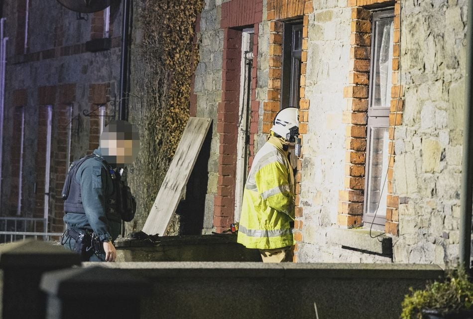 Emergency services deal with a fire at a cannabis factory in the Thomas Street area of Bessbrook on January 18th 2026 (Photo by Kevin Scott) 