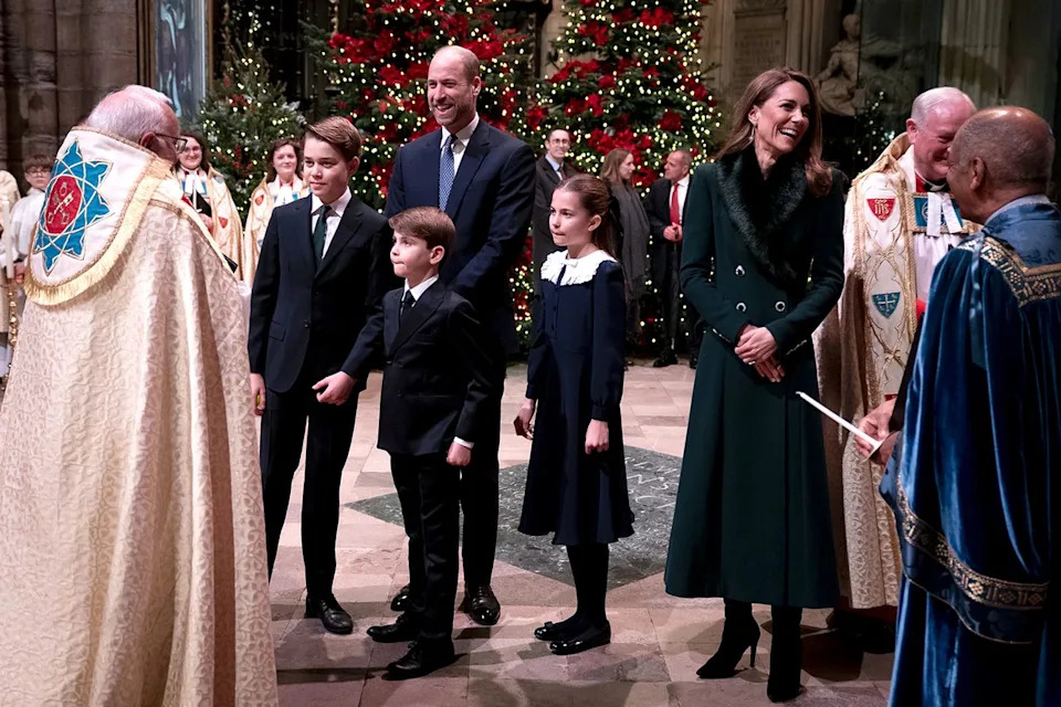 Aaron Chown - Pool/Getty Kate Middleton with her family at Wesminster Abbey in London on Dec. 5, 2025