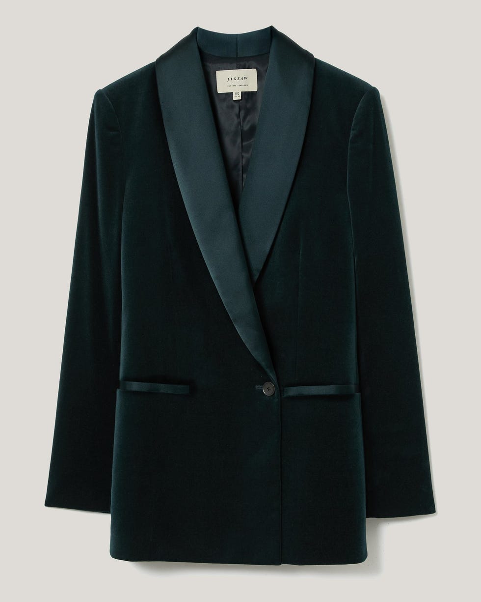 Velvet Satin Shawl Blazer Velvet Satin Shawl Blazer