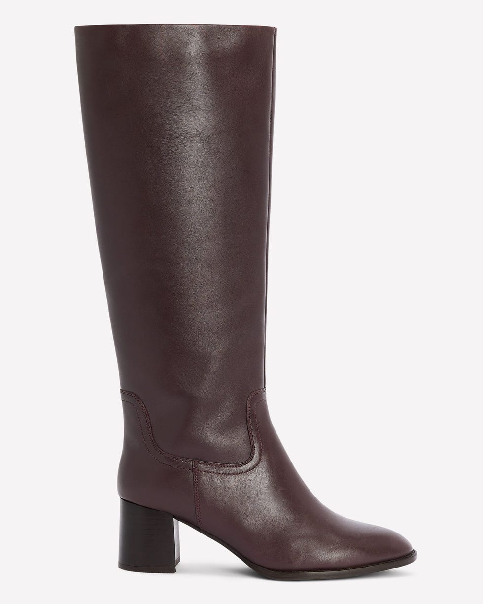 Skye Smart Knee Boots-Dark Cherry