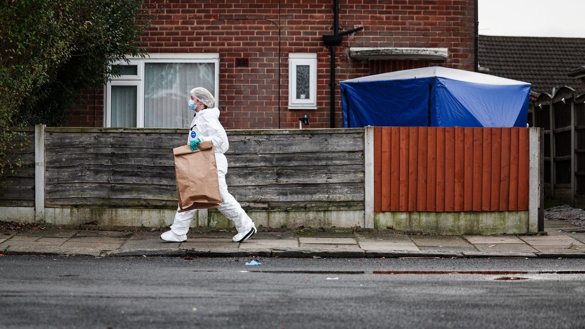 Forensics at the scene in Bury
