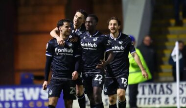 Fabrizio Cavegn of Bristol Rovers celebrates after the match