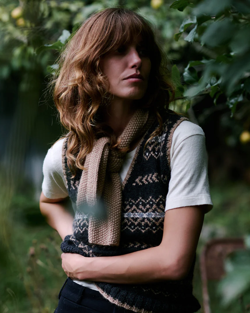 The Fair Isle Vest (charcoal/camel) The Fair Isle Vest (charcoal/camel)