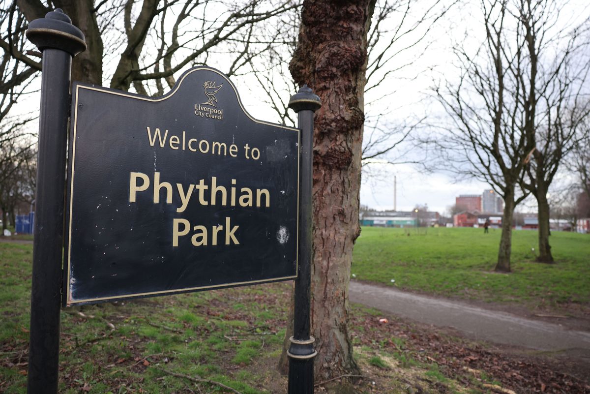 Phythian Park in Kensington, where residents spotted seeing an air ambulance land earlier in the afternoon