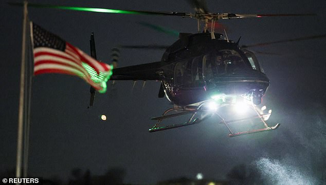 One of the helicopters carrying Venezuela's President Nicolas Maduro and his wife Cilia Flores arrives after they were captured overnight in Venezuela by U.S. forces, at the Westside Heliport in New York City, U.S. January 3, 2026.  REUTERS/Jeenah Moon