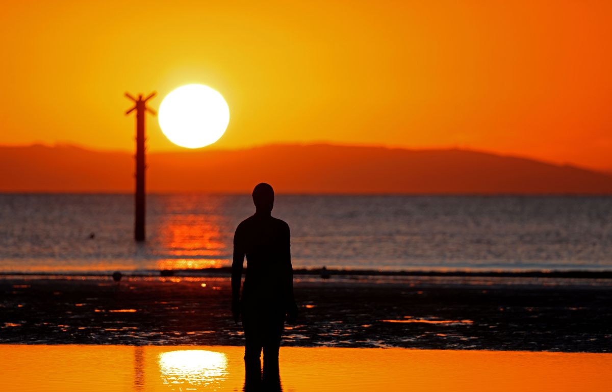Crosby Beach has incredible sunsets 