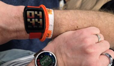 The Pebble Time Round is here at CES — on Eric’s wrist.