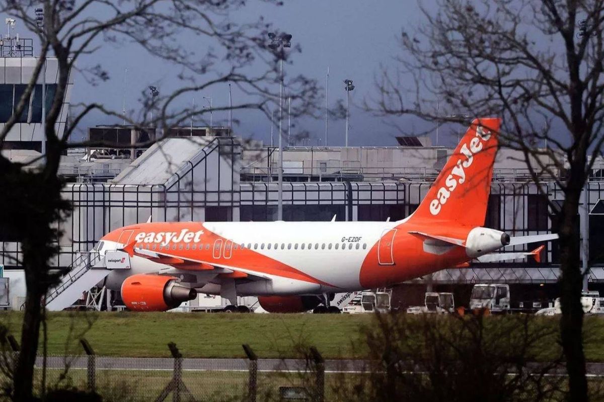 An easyJet plane at Belfast International Airport (file photo)