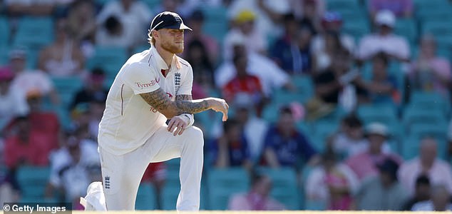 SYDNEY, AUSTRALIA - JANUARY 06: Ben Stokes of England watches on during day three of the Fifth Test in the 2025/26 Ashes Series between Australia and England at Sydney Cricket Ground on January 06, 2026 in Sydney, Australia. (Photo by Darrian Traynor/Getty Images)