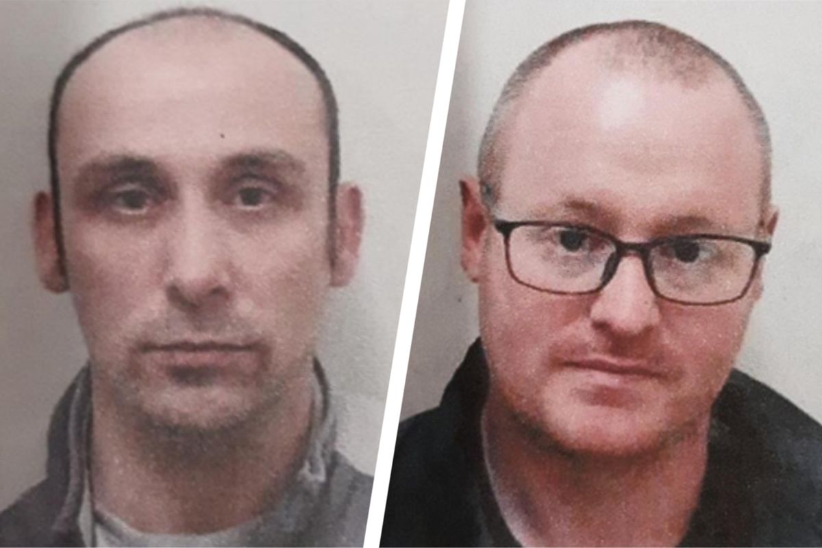 Daniel Washbourne (L) and Matthew Armstrong (R) are on the run having fled HMP Leyhill on New Year's Day