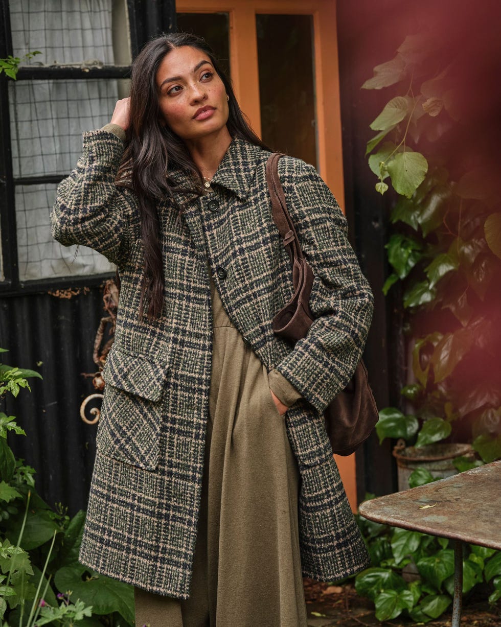 Jade Green Check Coat Jade Green Check Coat