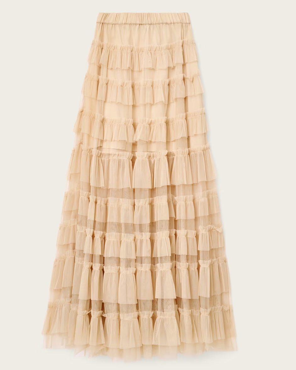 Aude Ruffle Maxi Skirt