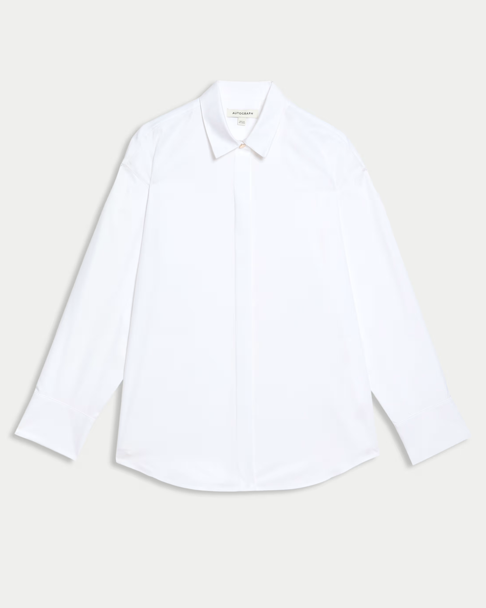 Autograph Pure Cotton Collared Relaxed Shirt Autograph Pure Cotton Collared Relaxed Shirt