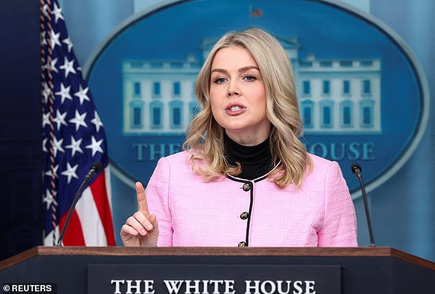 White House Press Secretary Karoline Leavitt speaks during a briefing at the White House in Washington, D.C., U.S., January 7, 2026. REUTERS/Kevin Lamarque