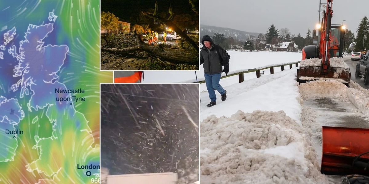 Britain hit with 'worst snow for a decade' as Storm Goretti grounds flights and leaves thousands without power