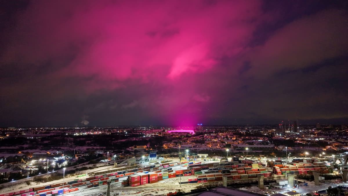 Pink glow lights up Birmingham sky - but what was the cause?