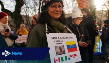 Protesters outside US consulate in Edinburgh call for release of Maduro