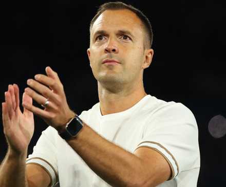 Birmingham City manager Chris Davies applauds fans