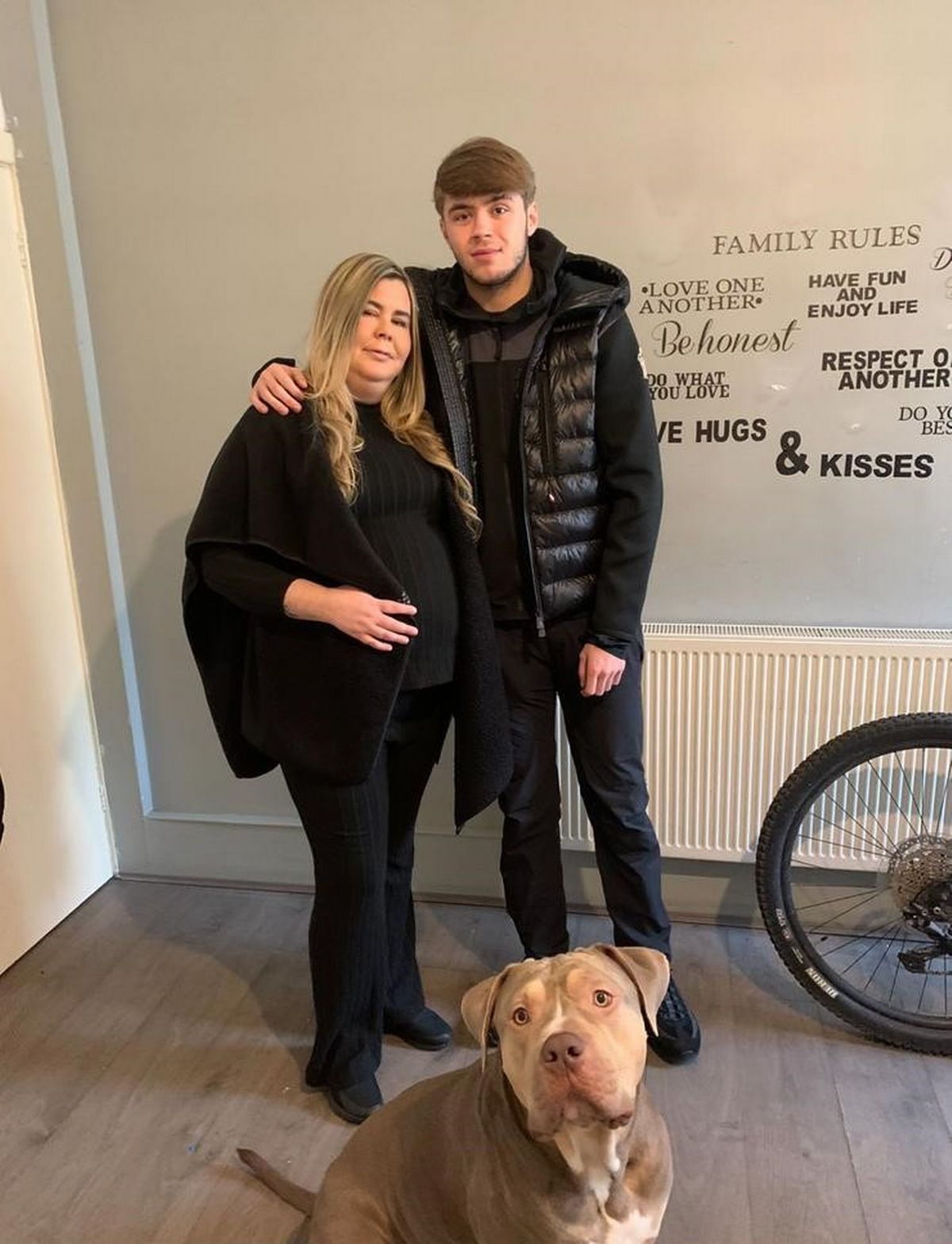 Louise McKenzie with her son Reece and dog Virgil