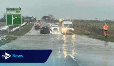 Landslide and flooding cause traffic chaos amid heavy rain weather warning