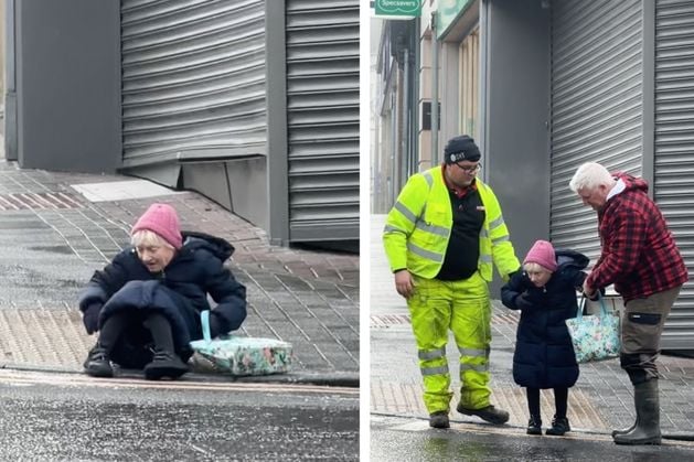 Enniskillen. Co Fermanagh: Clip of elderly NI woman who slipped on ‘black ice’ goes viral