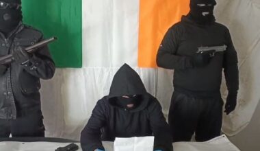 Second man arrested after ‘sinister video’ of masked men threatening NI councillors
