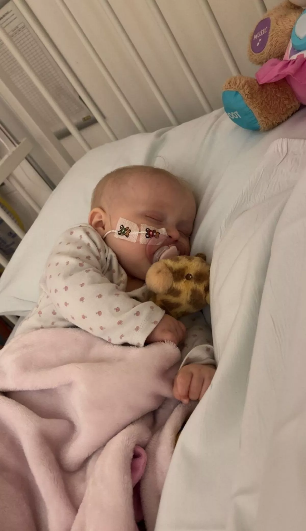 The tot has been in and out of hospital