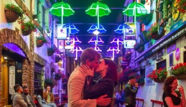 Belfast’s famous umbrellas are taken down for ‘a little TLC’