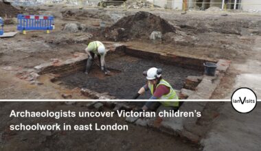 Archaeologists uncover Victorian children’s schoolwork in east London