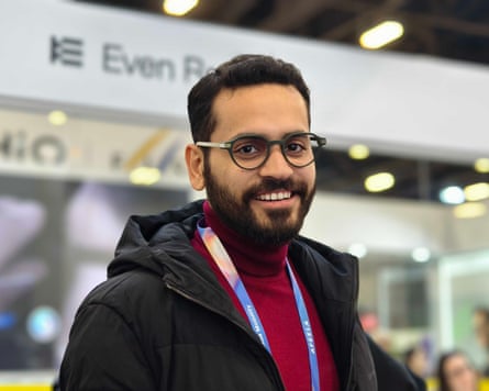 a person wearing Xreal 1S AR glasses Even Realities G2 smart glasses