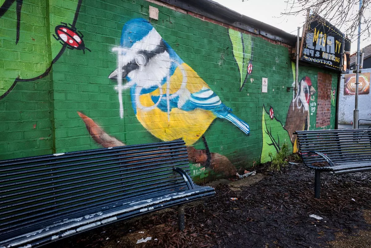 Every mural in the area has been targeted