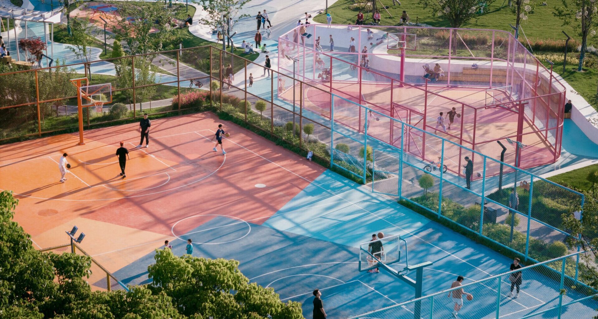 The Chromatic Canvas: 10 Vibrant Courts Activating Community Space