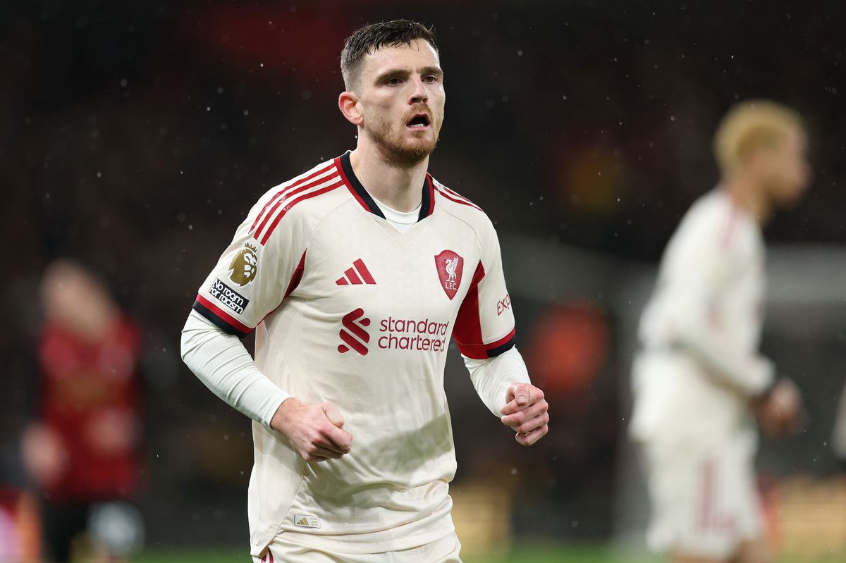 Andy Robertson during the Premier League match between Bournemouth and Liverpool.