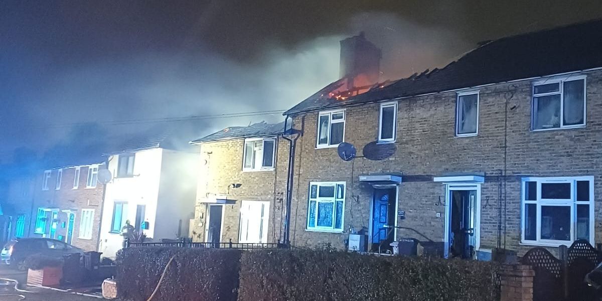 Child rushed to hospital in house fire horror as inferno rips through double-storey home