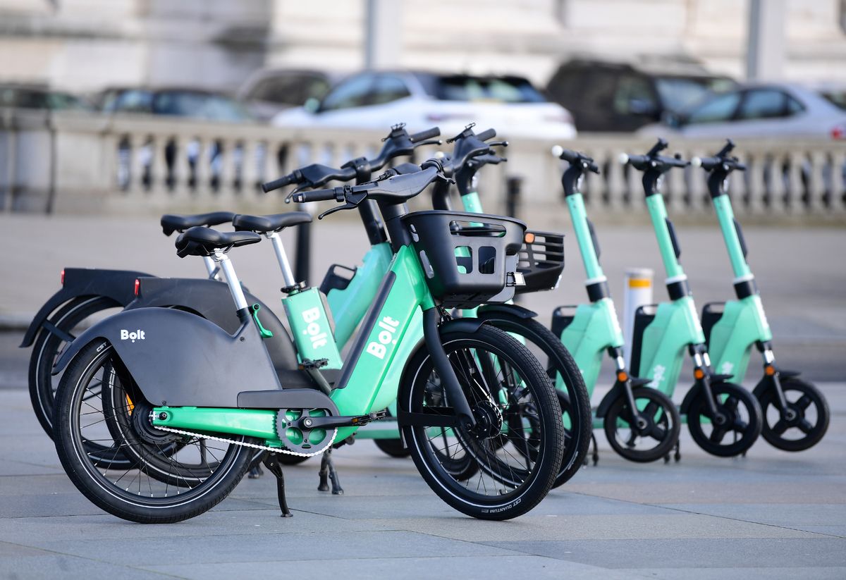 The new Bolt e-scooters and bikes are mint green