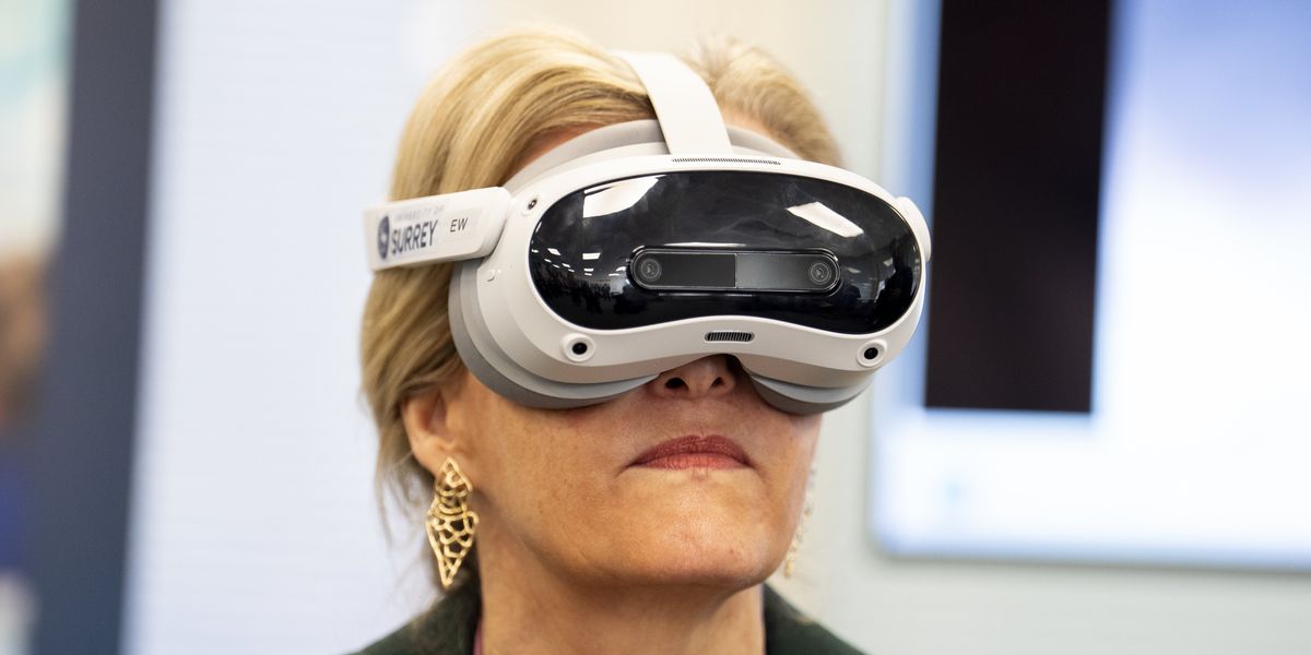 Duchess of Edinburgh immerses herself in virtual reality as Duke of Kent, 90, watches on