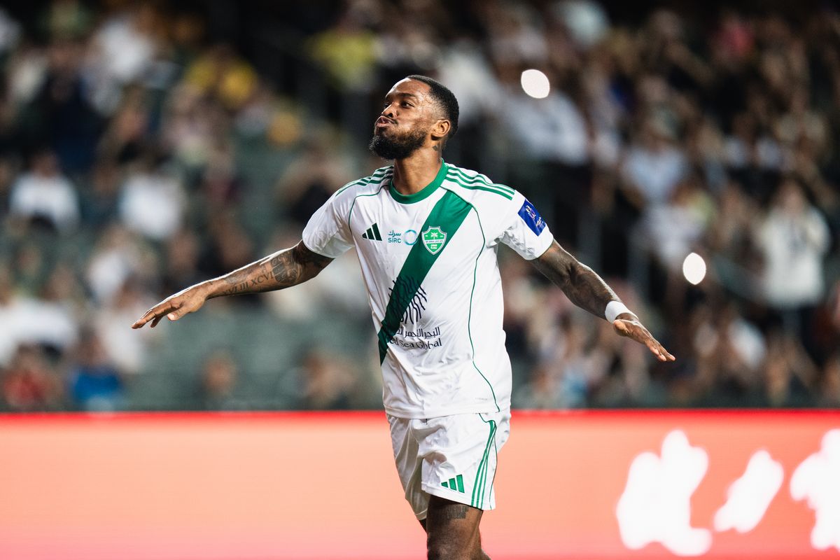 Ivan Toney celebrates scoring for Al-Ahli