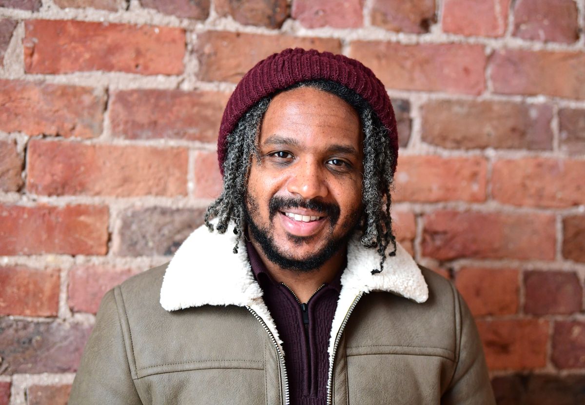 Musician Rakeem Lewis at his Wirral studio