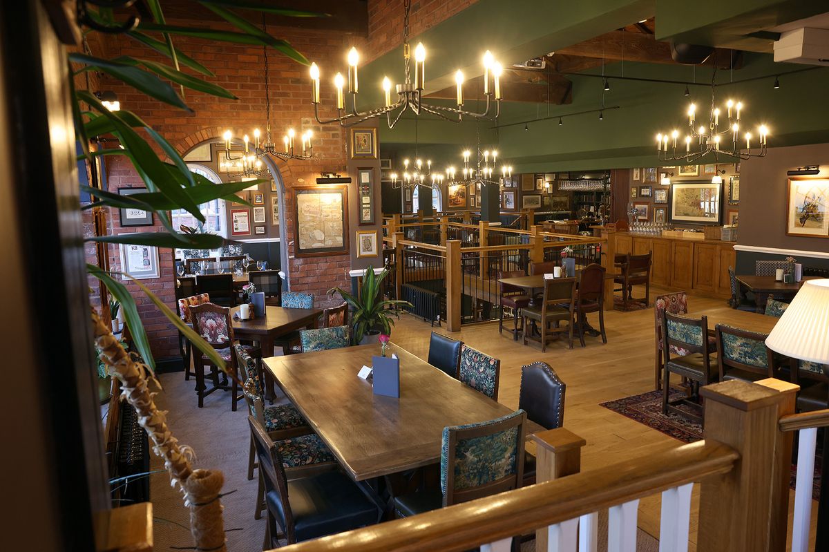 Inside the new-look pub in Castlefield 