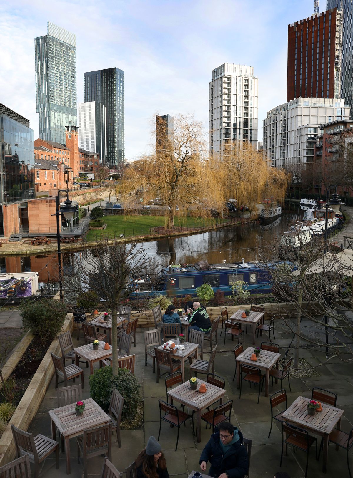 View of the canal basin from The Wharf