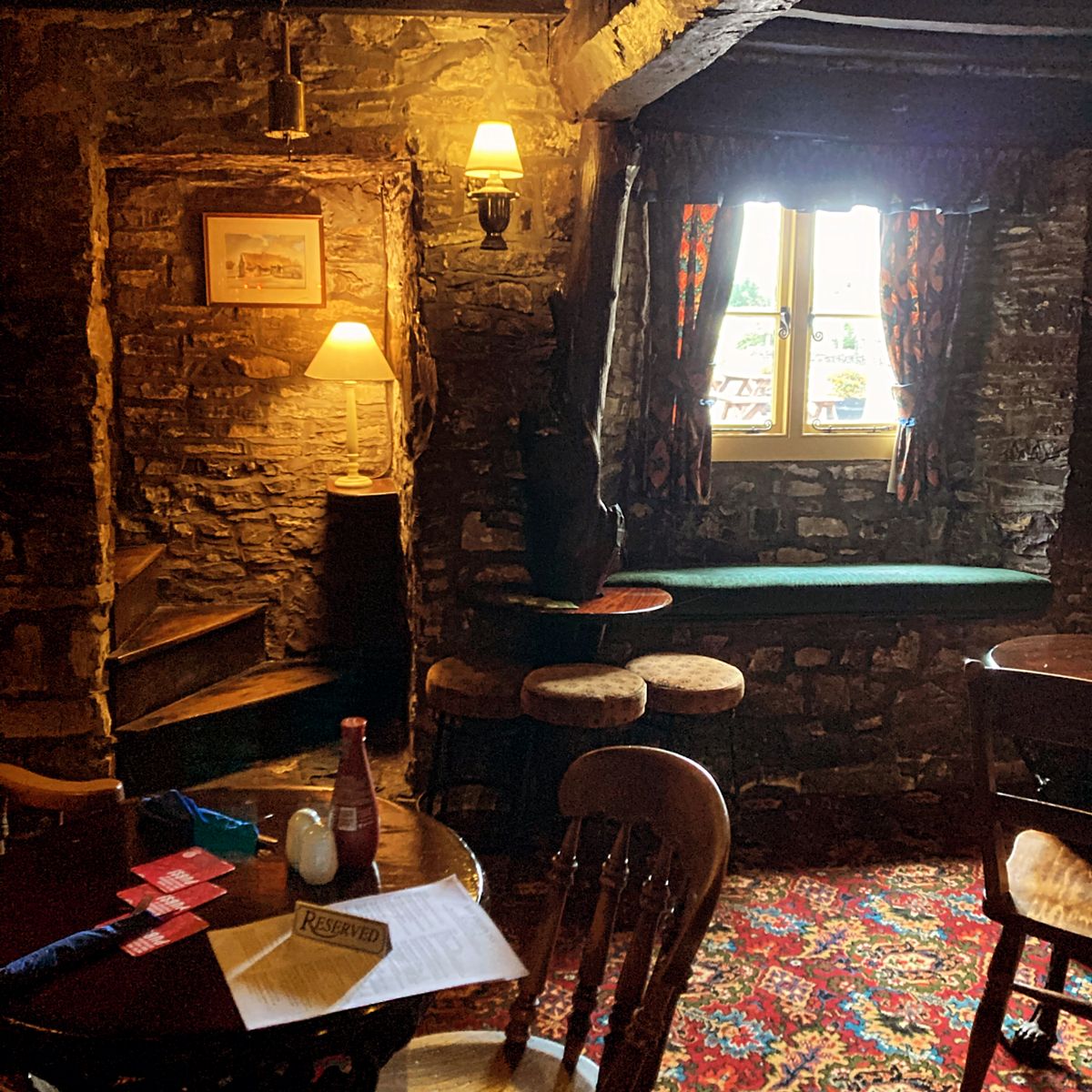 Inside a pub