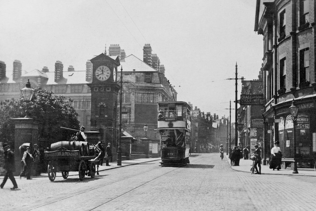 Historic photo of the Altrincham Clock Tower