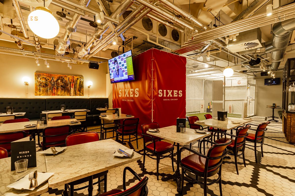 Sixes Cricket Club which has opened in Manchester at the Corn Exchange