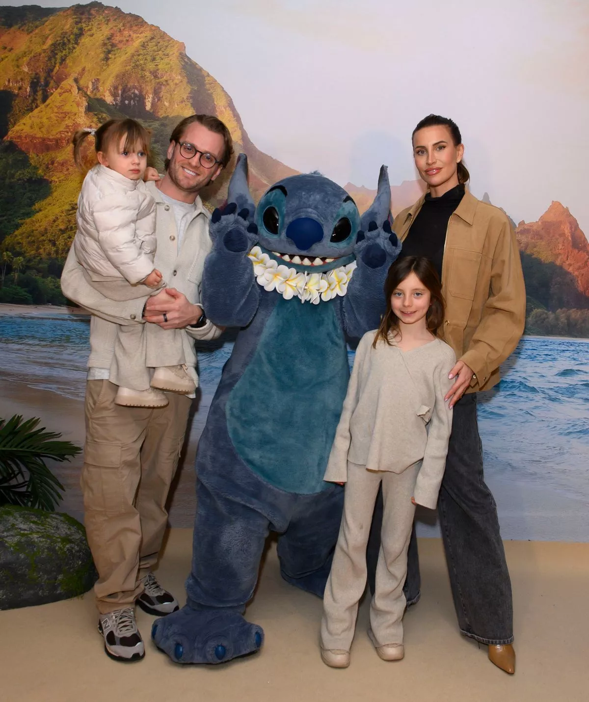 ferne mcann and family at disney on ice press event