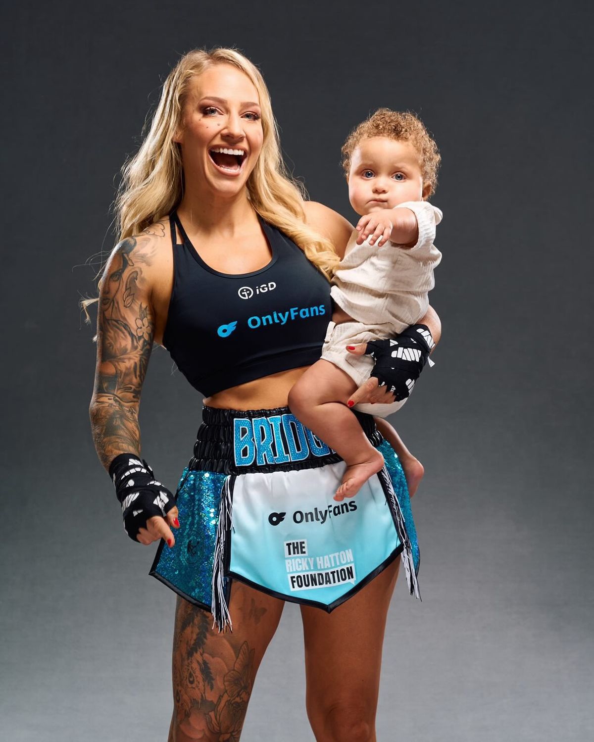 Ebanie Bridges will also wear the Ricky Hatton Foundation logo