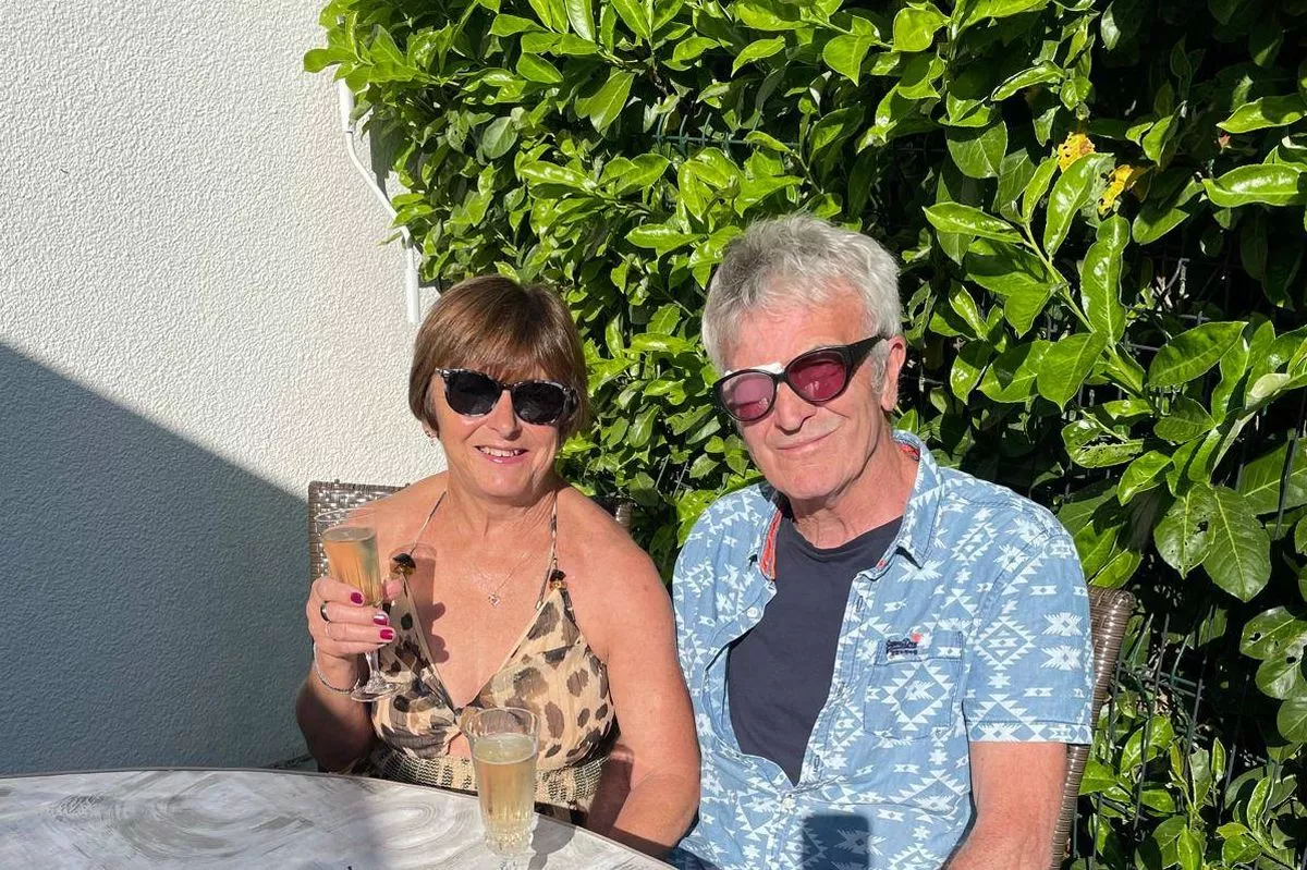 Ray Weatherburn pictured on holiday with his wife in France