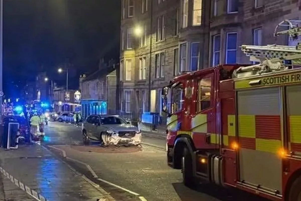 Three cars were involved in the crash.