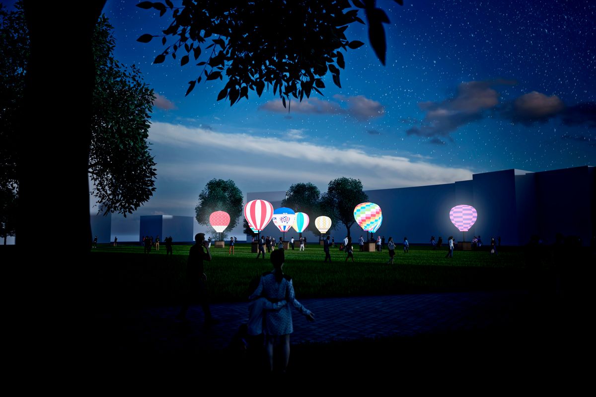 An image showing what the Cameron Balloons Bristol Light Festival installation could look like